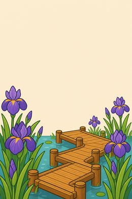 五月 菖蒲に八ツ橋